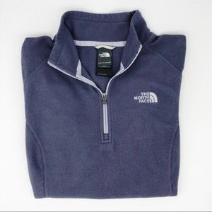 THE NORTH FACE Tech Glacier 1/4 Zip Fleece Pullover Base Layer Blue Size Small
